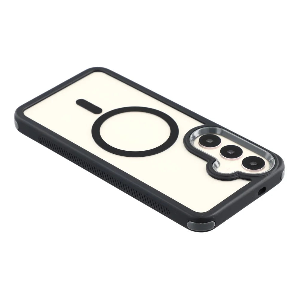 For Samsung Galaxy S26 Magnetic Case TPU Clear Acrylic Detachable 2 in 1 Protective Phone Cover - Black - 6