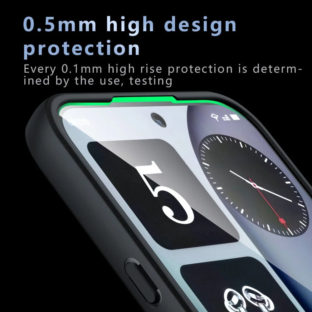 For Nothing Phone (4a) Matte Skin-touch Magnetic Case 360° Rotating Kickstand Shockproof TPU + PC Phone Cover - Transparent Black - 6