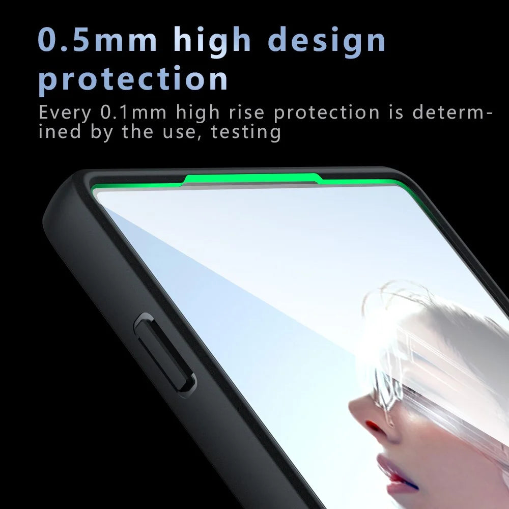 For ZTE nubia RedMagic 11 Air 5G Matte Skin-touch Magnetic Case 360° Rotating Kickstand Shockproof TPU + PC Phone Cover - Transparent Black - 6