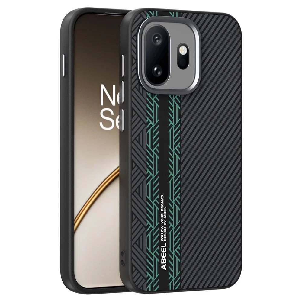 ABEEL For OnePlus 15T 5G Magnetic Case PC + TPU + Aluminum Alloy + PU Leather Slim Phone Back Cover - Texture 2 - 1