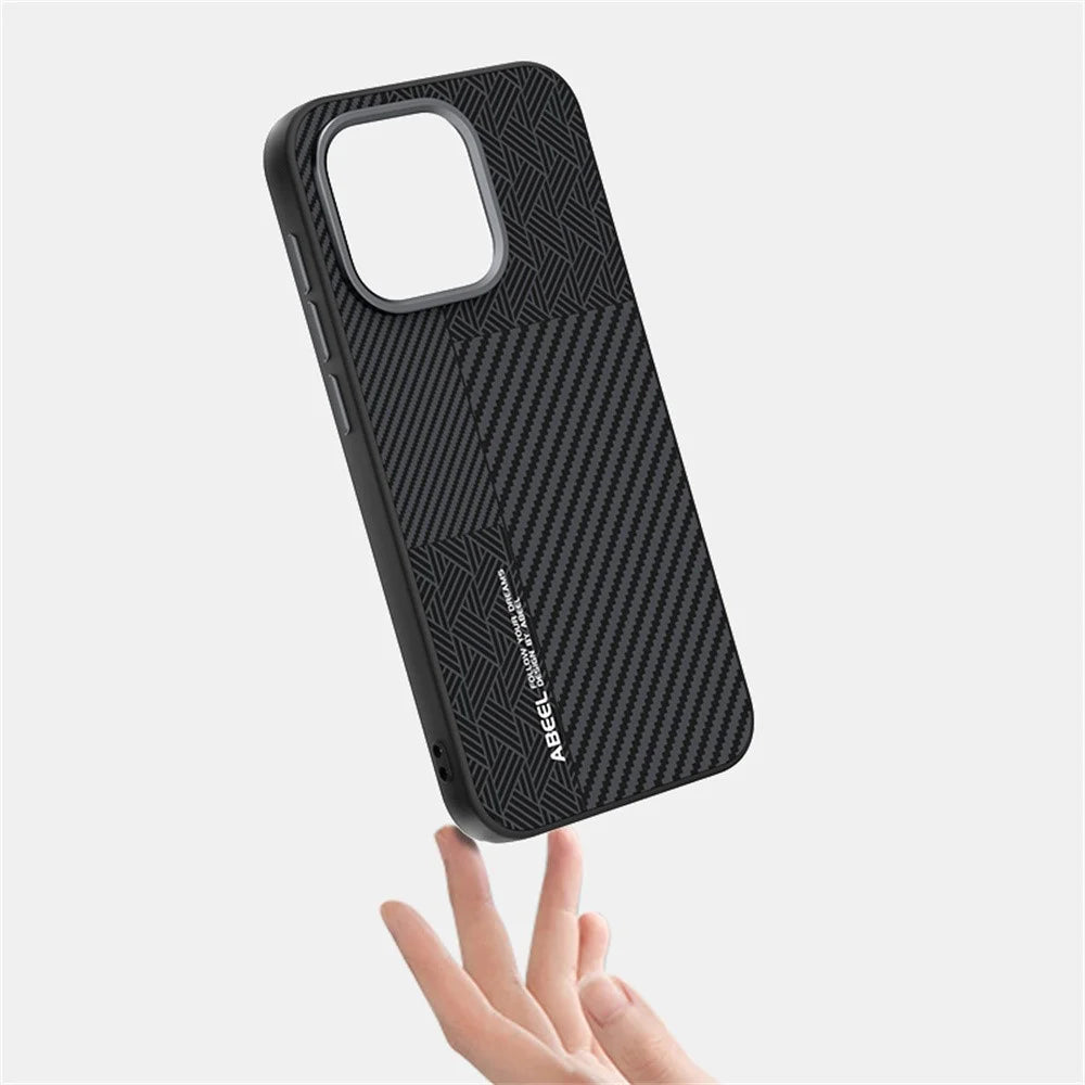 ABEEL For OnePlus 15T 5G Magnetic Case PC + TPU + Aluminum Alloy + PU Leather Slim Phone Back Cover - Texture 2 - 3