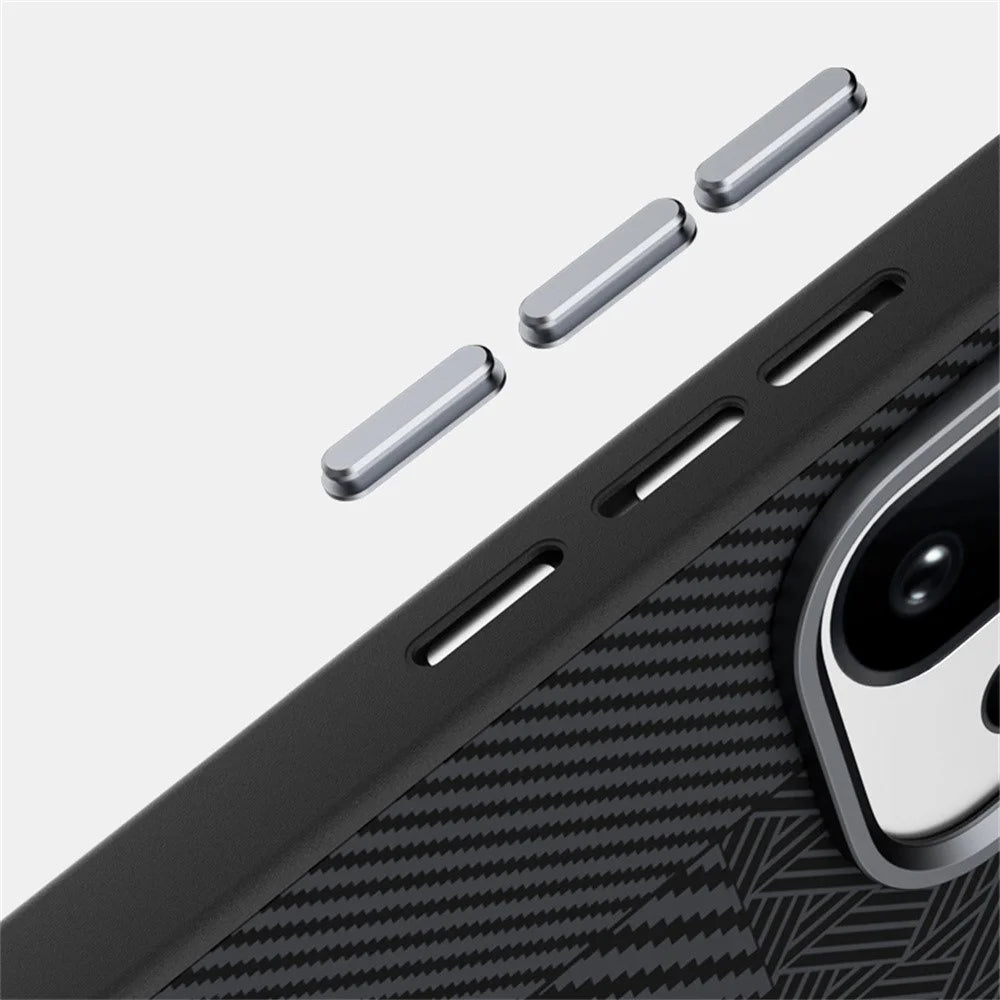 ABEEL For OnePlus 15T 5G Magnetic Case PC + TPU + Aluminum Alloy + PU Leather Slim Phone Back Cover - Texture 2 - 5