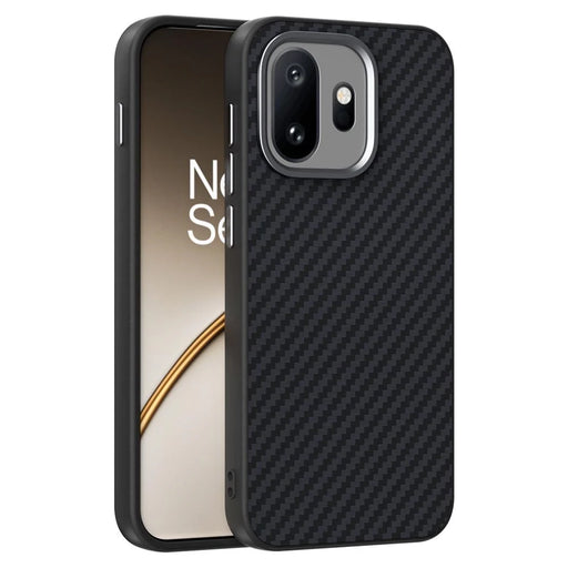 ABEEL For OnePlus 15T 5G Magnetic Case Carbon Fiber Texture Phone Back Cover - Black - 1