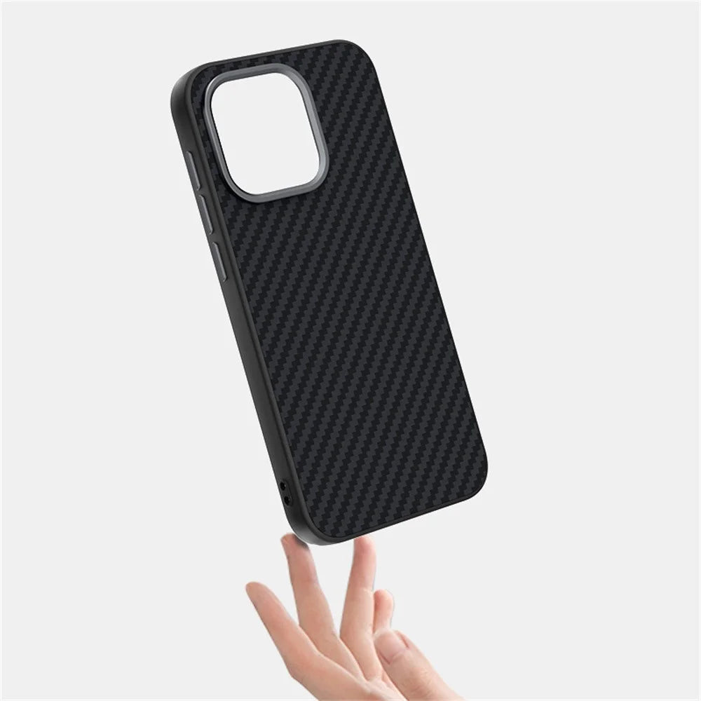 ABEEL For OnePlus 15T 5G Magnetic Case Carbon Fiber Texture Phone Back Cover - Black - 3
