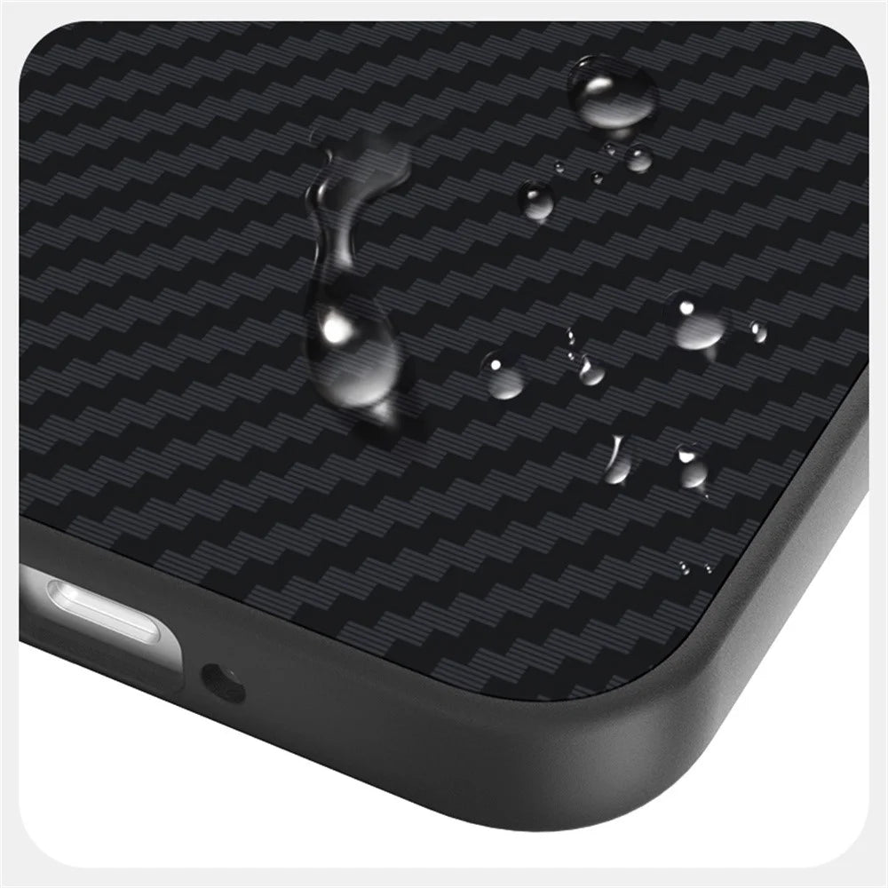 ABEEL For OnePlus 15T 5G Magnetic Case Carbon Fiber Texture Phone Back Cover - Black - 4