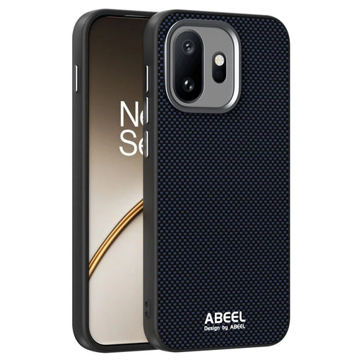 ABEEL For OnePlus 15T 5G Magnetic Case Printed PC TPU Aluminum Alloy Leather Phone Cover - Black - 1