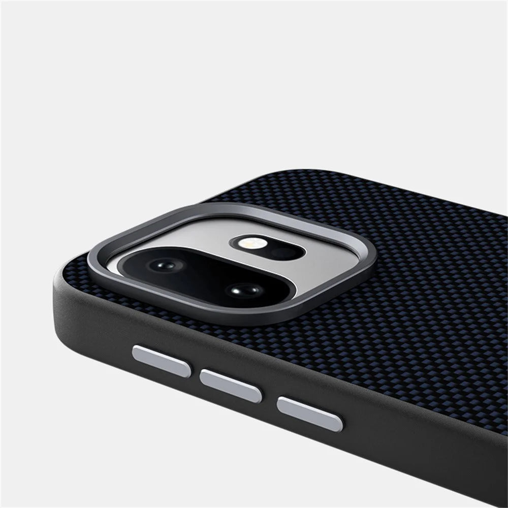ABEEL For OnePlus 15T 5G Magnetic Case Printed PC TPU Aluminum Alloy Leather Phone Cover - Black - 6