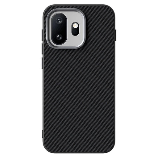 ABEEL For OnePlus 15T 5G Magnetic Case Carbon Fiber Texture TPU PC PU Phone Back Cover - Black - 2