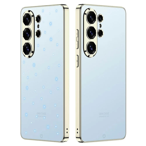 GKK for Samsung Galaxy S26 Ultra Case Smart LED Pattern AG Matte Anti-Fingerprint PC TPU Cover - Blue - 1