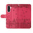 For Samsung Galaxy A27 5G Case with Wrist Strap Leather Phone Cover Wall Cats Pattern - Red - 4