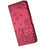 For Samsung Galaxy A27 5G Case with Wrist Strap Leather Phone Cover Wall Cats Pattern - Red - 5