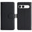 For Sony Xperia 10 VII Stand Case Litchi Texture Genuine Cow Leather Wallet Phone Cover RFID Blocking - Black - 1