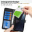 For Sony Xperia 10 VII Stand Case Litchi Texture Genuine Cow Leather Wallet Phone Cover RFID Blocking - Black - 7