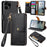 For Nothing Phone (3a) Lite 5G Case RFID Blocking Zipper Pocket Leather Wallet Phone Cover with Strap - Black - 1