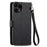For Nothing Phone (3a) Lite 5G Case RFID Blocking Zipper Pocket Leather Wallet Phone Cover with Strap - Black - 7