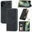 For Nothing Phone (3a) Lite 5G Leather Case with Card Holder Magnetic Absorption Phone Cover - Black - 5