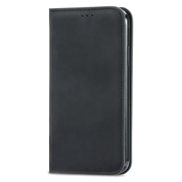 For Nothing Phone (3a) Lite 5G Leather Case with Card Holder Magnetic Absorption Phone Cover - Black - 6