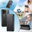 For Nothing Phone (3a) Lite 5G Case Wallet Tri-Color Stitching Leather Phone Cover with Elastic Wristband - Black - 5