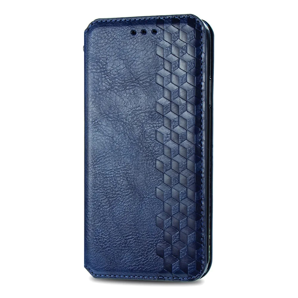For Nothing Phone (3a) Lite 5G Case Rhombus Imprint PU Leather Wallet Phone Cover - Blue - 5