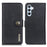 KHAZNEH for Samsung Galaxy A54 5G Cowhide Texture PU Leather Drop-proof Phone Wallet Case Stand Scratch-resistant Phone Cover Shell - Black - 1