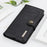 KHAZNEH for Samsung Galaxy A54 5G Cowhide Texture PU Leather Drop-proof Phone Wallet Case Stand Scratch-resistant Phone Cover Shell - Black - 7