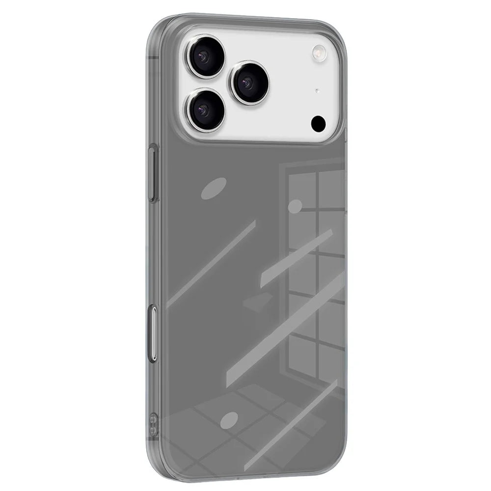 X-LEVEL For iPhone 17 Pro Max Case Slim Anti-Scratch Hard PC Back Protective Cover - Transparent Black - 1