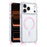 For iPhone 18 Pro / 17 Pro Magnetic Case Diamond Edge Design Clear Cover with 70-140cm Adjustable Lanyard Compatible with Magsafe - Pink - 3
