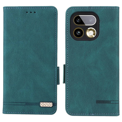 For Realme 16 Pro+ 5G Case Leather Wallet Flip Phone Cover with Hardware Decor - Blue - 1