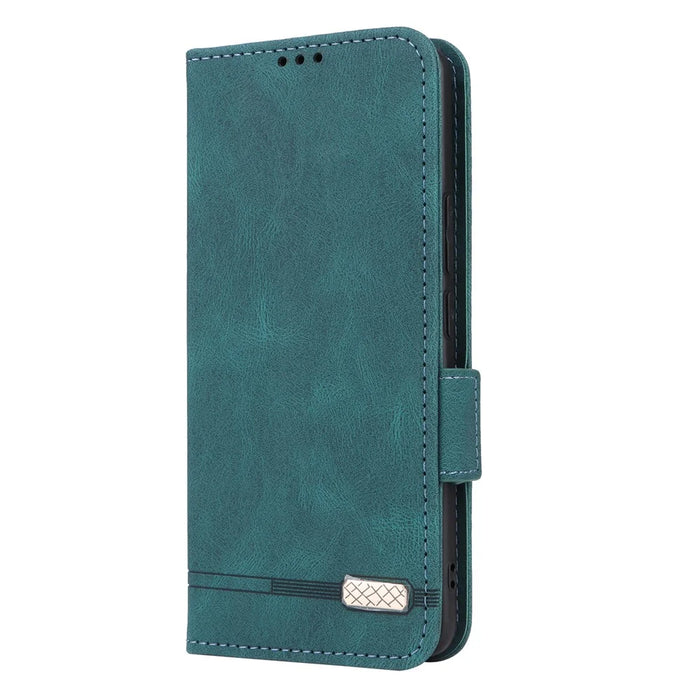 For Realme 16 Pro 5G Case Leather Wallet Flip Phone Cover with Hardware Decor - Blue - 7