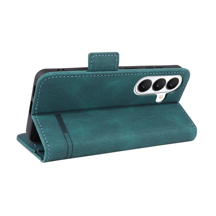 For Samsung Galaxy S26 Case Leather Wallet Flip Phone Cover with Hardware Decor - Blue - 2