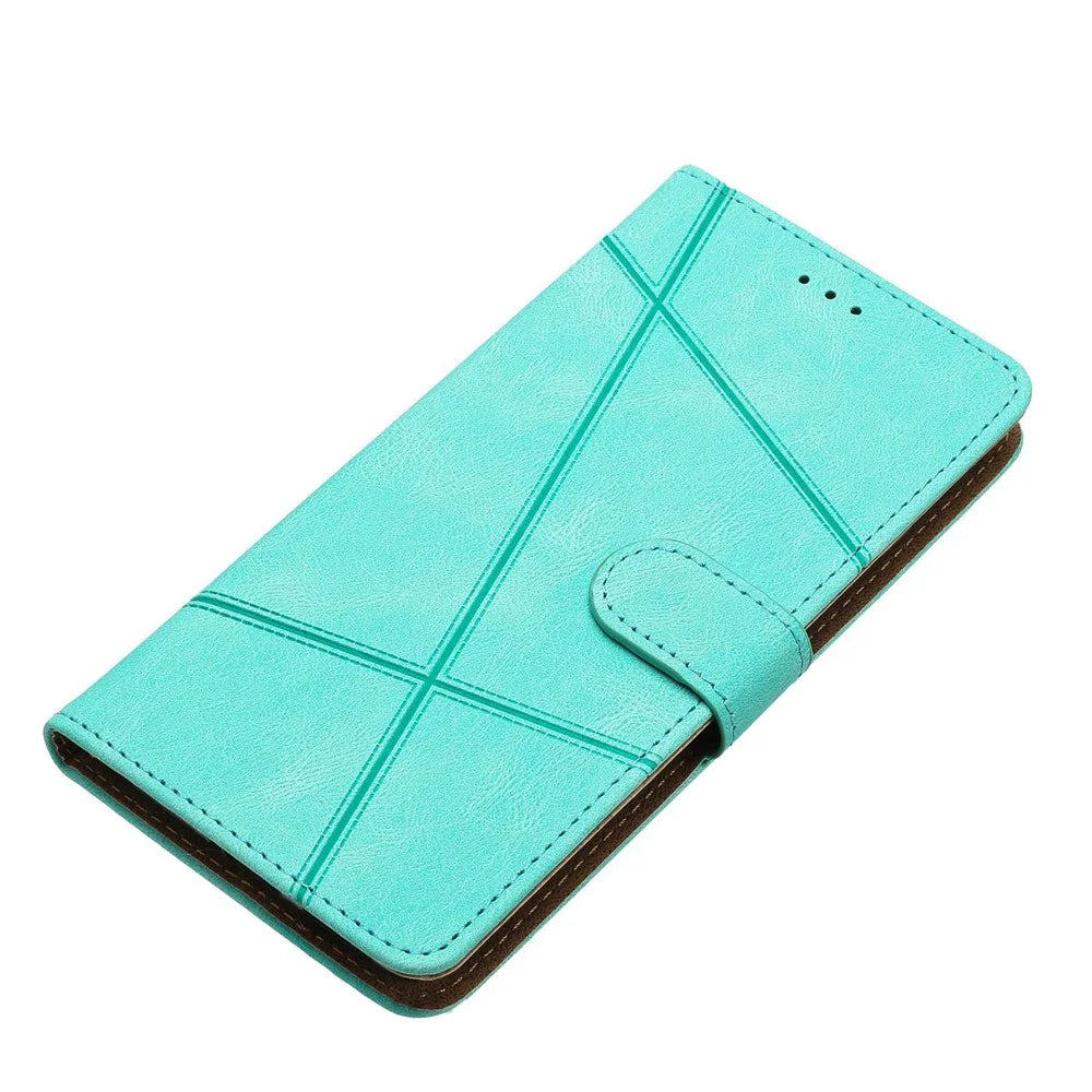 Wallet Phone Case for Samsung Galaxy F23 5G / M23 5G Shockproof PU Leather Cover Crazy Horse Texture Stand Case with Strap - Green - 7
