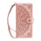 For Nothing Phone (4a) Wallet Case Embossed Mandala Pattern PU Leather + TPU Cover with Wrist Strap - Rose Gold - 3