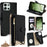 For OnePlus Turbo 6 5G / Turbo 6V 5G Leather Case Wallet Stand Cover Irregular Tail Style with Chain Strap - Black - 1