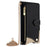 For OnePlus Turbo 6 5G / Turbo 6V 5G Leather Case Wallet Stand Cover Irregular Tail Style with Chain Strap - Black - 4