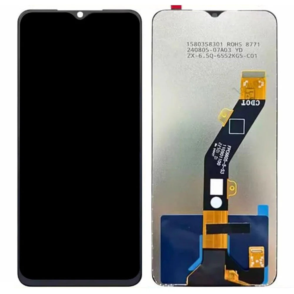 For itel A06 4G A669W A669L Grade C LCD Screen and Digitizer Assembly Replacement Part (Without Logo) - 1