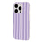 For iPhone 16 Pro Case IMD Stripe TPU Full Coverage Shockproof Phone Protective Cover - Purple - 3