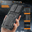 For Samsung Galaxy A57 5G Case Slide Lens Shield PC + TPU Kickstand Phone Cover - Black - 5