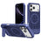 For iPhone 17 Pro Case Hollow Heat Dissipation Back Cover Kickstand Compatible with MagSafe - Sapphire - 1
