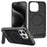 For iPhone 16 Pro Case Hollow Heat Dissipation Back Cover Kickstand Compatible with MagSafe - Black - 1