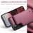 CASEME C22 for Samsung Galaxy A37 5G Case with RFID Blocking 5 Card Slots Leather Back Cover - Red - 5