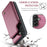 CASEME C22 for Samsung Galaxy A37 5G Case with RFID Blocking 5 Card Slots Leather Back Cover - Red - 6