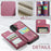 CASEME C22 for Samsung Galaxy A57 5G Case with RFID Blocking 5 Card Slots Leather Back Cover - Red - 2