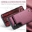CASEME C22 for Samsung Galaxy A57 5G Case with RFID Blocking 5 Card Slots Leather Back Cover - Red - 5