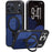 CASEKOO Geometry Series for iPhone 18 Pro / 17 Pro Magnetic Case UV Printing Ring Kickstand PC + TPU Shockproof Cover - Blue - 1