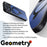 CASEKOO Geometry Series for iPhone 18 Pro / 17 Pro Magnetic Case UV Printing Ring Kickstand PC + TPU Shockproof Cover - Blue - 3