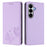 For Samsung Galaxy A27 5G Wallet Case RFID Blocking Butterfly Imprinted Magnetic Flip Leather Cover - Light Purple - 1