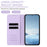 For Samsung Galaxy A27 5G Wallet Case RFID Blocking Butterfly Imprinted Magnetic Flip Leather Cover - Light Purple - 5