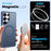 NORTHJO For Samsung Galaxy S25 Ultra Case Translucent Matte Shockproof Phone Cover with Tempered Glass Film - Blue - 2