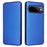 For Google Pixel 11 Pro XL Phone Case Carbon Fiber Texture Drop-Proof PU Leather Phone Cover - Blue - 1