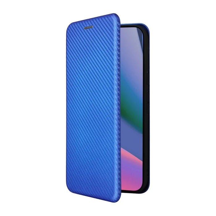 For Google Pixel 11 Pro XL Phone Case Carbon Fiber Texture Drop-Proof PU Leather Phone Cover - Blue - 7